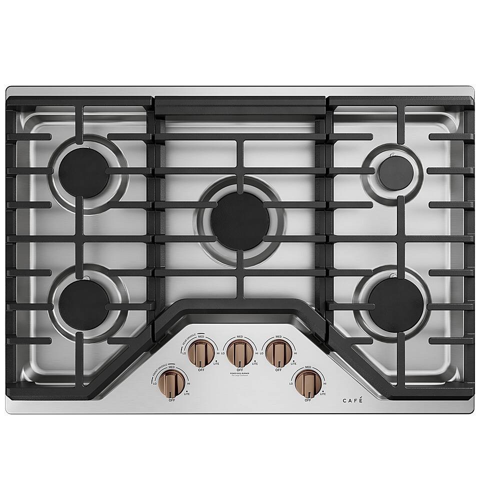 Alt View 23. Café - 30" Gas Cooktop, Customizable - Stainless Steel.