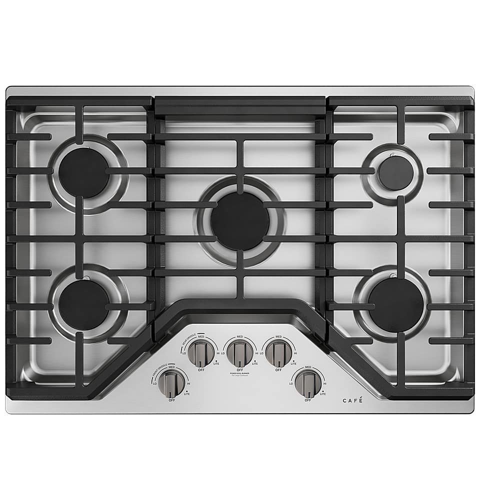 Alt View 24. Café - 30" Gas Cooktop, Customizable - Stainless Steel.
