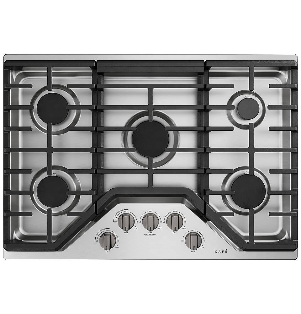 Alt View 24. Café - 30" Gas Cooktop, Customizable - Stainless Steel.
