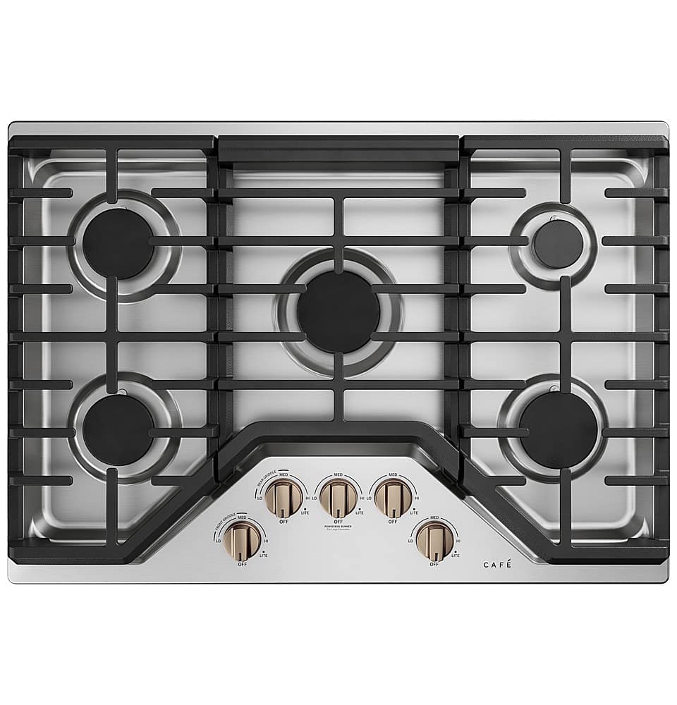Alt View 26. Café - 30" Gas Cooktop, Customizable - Stainless Steel.