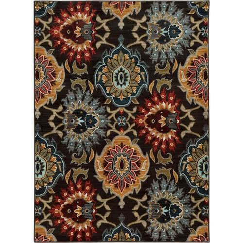 Noble House - Ripley Bohemian 5'3" x 7'6" Rug - Charcoal/Multicolored