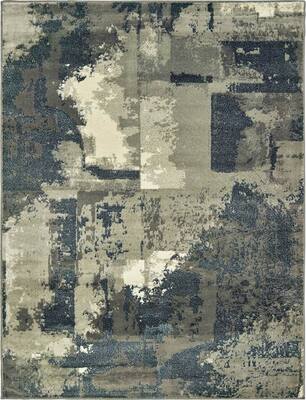 Noble House - Bardwell Contemporary 5'3" x 7' Rug - Gray/White
