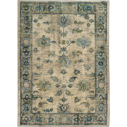 Noble House - Westfield Traditional 5'3" x 7'6" Rug - Ivory/Blue