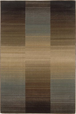 Noble House - Karnak Geometric 5' x 7'6" Rug - Blue/Brown