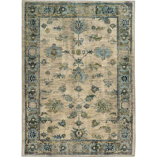 Noble House - Westfield Traditional 7'10" x 10'10" Rug - Ivory/Blue