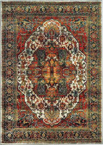 Noble House - Russell Oriental 5'3" x 7'6" Rug - Red/Gold