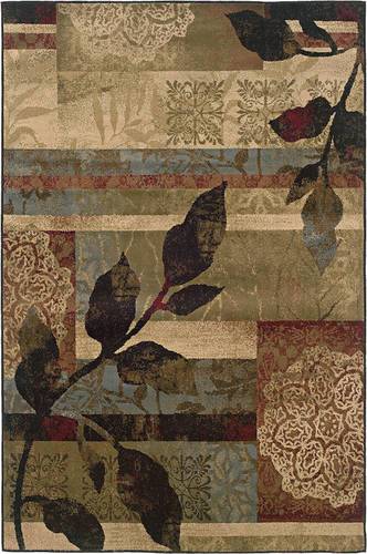 Noble House - Henderson Abstract 5' x 7'6" Rug - Black/Rust