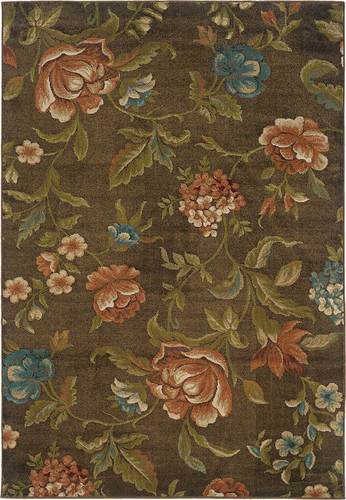 Noble House - Luverne Floral 5' x 7'6" Rug - Brown/Multicolored