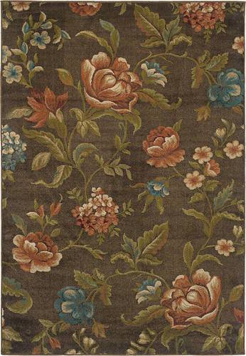 Noble House - Luverne Floral 7'10" x 10' Rug - Brown/Multicolored