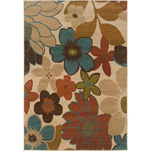 Noble House - Flemington Floral 5' x 7'6" Rug - Beige/Multi-Colored