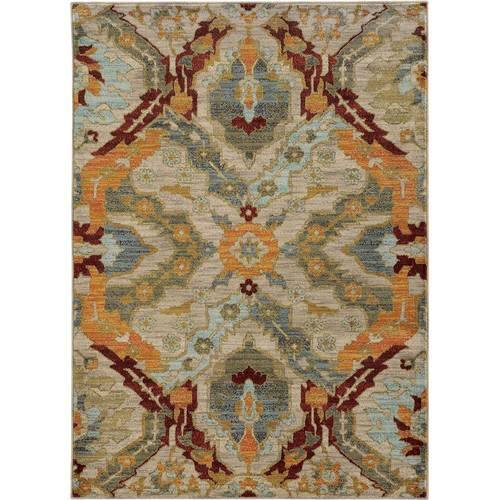 Noble House - Haleburg Ikat 5'3" x 7'6" Rug - Beige/Multi-Colored