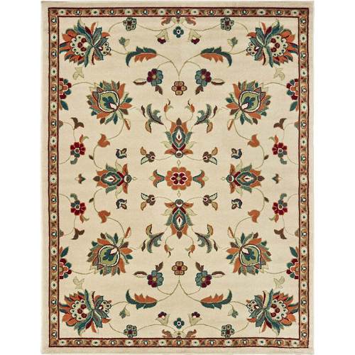 Noble House - Morganville Floral 5'3" x 7' Rug - Ivory/Red