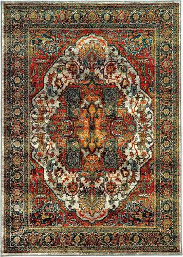 Noble House - Russell Oriental 7'10" x 10'10" Rug - Red/Gold