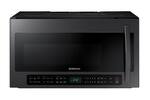 Samsung - 2.1 Cu. Ft. Over-the-Range Microwave with Sensor Cooking - Fingerprint Resistant Black Stainless Steel - Front_Standard