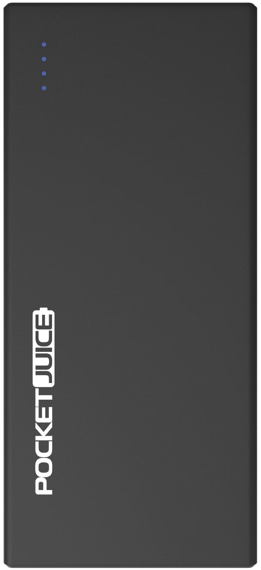 Tzumi - PocketJuice Slim Pro 8,000 mAh Portable Charger for Most USB Enabled Devices - Black