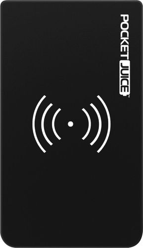 Tzumi - PocketJuice Wireless Air 5000 mAh Portable Charger for Most USB Enabled Devices - Black