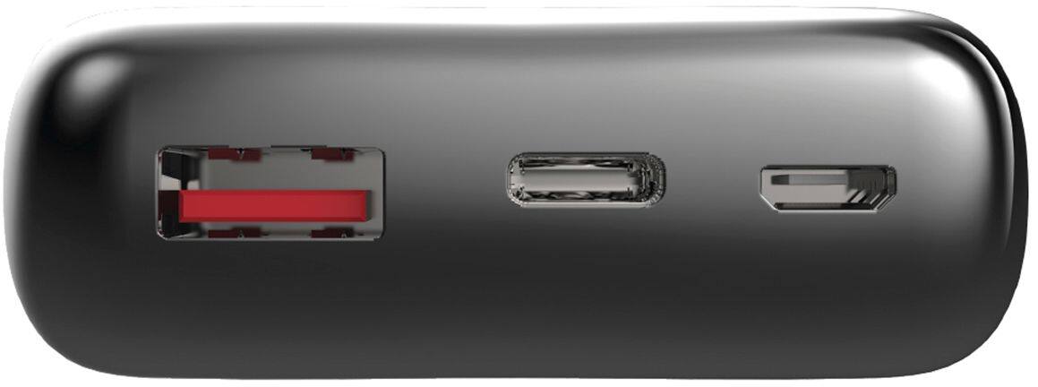 Alt View 14. Tzumi - PocketJuice Hyper Charge10,000 mAh Portable Charger for Most USB Type-C Enabled Devices - Black.