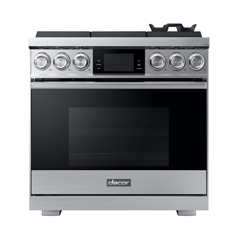 Dacor Contemporary 5.4 Cu. Ft. Self-Cleaning Freestanding Gas Convection  Range with 6 burners, Liquid Propane Convertible Silver Stainless Steel  DOP36M96GLS - Best Buy