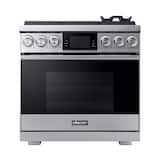 Dacor - 36 in. Wide 6 Burner Contemporary 5.4 Cu. Ft. Self-Cleaning Freestanding Gas Convection Range, LP Convertible - Silver Stainless Steel