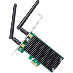 TP-Link - Dual-Band Wireless-AC PCIe Network Card - Black - Front_Zoom