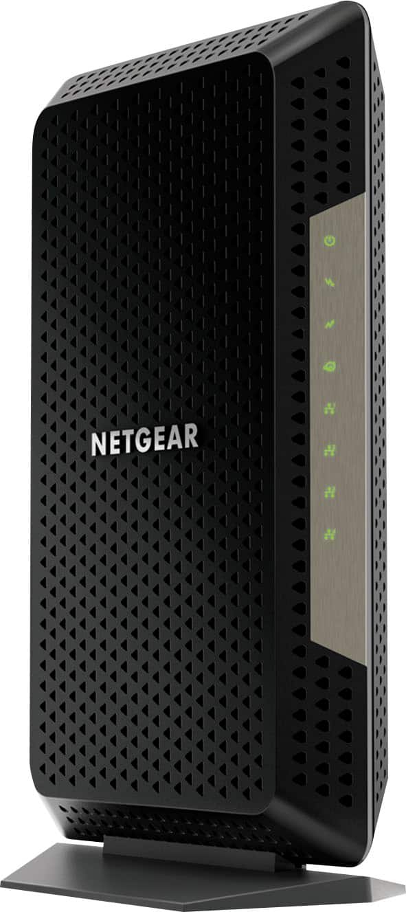 Front. NETGEAR - Nighthawk 32 x 8 DOCSIS 3.1 Cable Modem - Black.