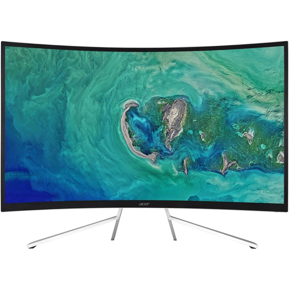 Acer - Refurbished 31.5" LED Curved FHD Monitor - White