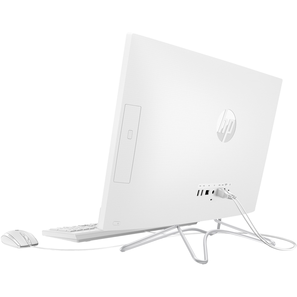 Back View: HP - 23.8" All-In-One - AMD A9-Series - 8GB Memory - 1TB Hard Drive - Snow White