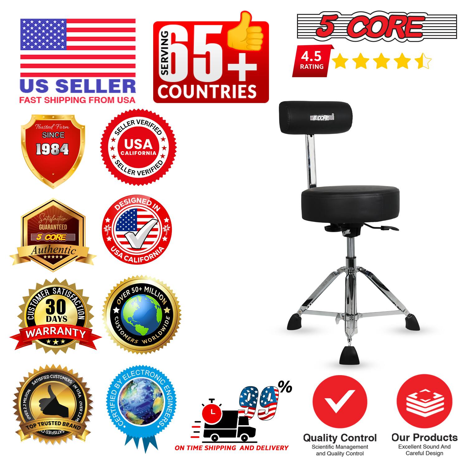 **US Seller**  
Fast Shipping from USA

**5 Core**  
4.5 Rating

**Serving 65+ Countries**

**Trusted Since 1984**

**Seller Verified**  
USA California

**Designed in USA California**

**5 Core Authentic**

**30 Days Warranty**

**Over 50+ Million Customers Worldwide**

**Customer Satisfaction Guaranteed**

**Top Trusted Brand**

**Certified by Electronic Engineers**

**On Time Shipping and Delivery**

**Quality Control**  
Scientific Management and Quality Control

**Our Products**  
Excellent Sound and Careful Design