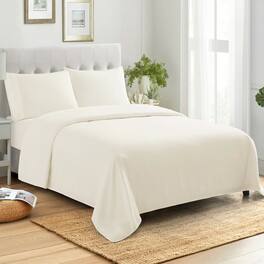 Sweet Home Collection - King, 4 Piece 100% Cotton 400 Thread Count Sheet Set - Ivory