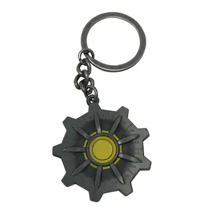 Front. Fallout - Fallout Limited Edition Vault Door Key Ring - Gold.