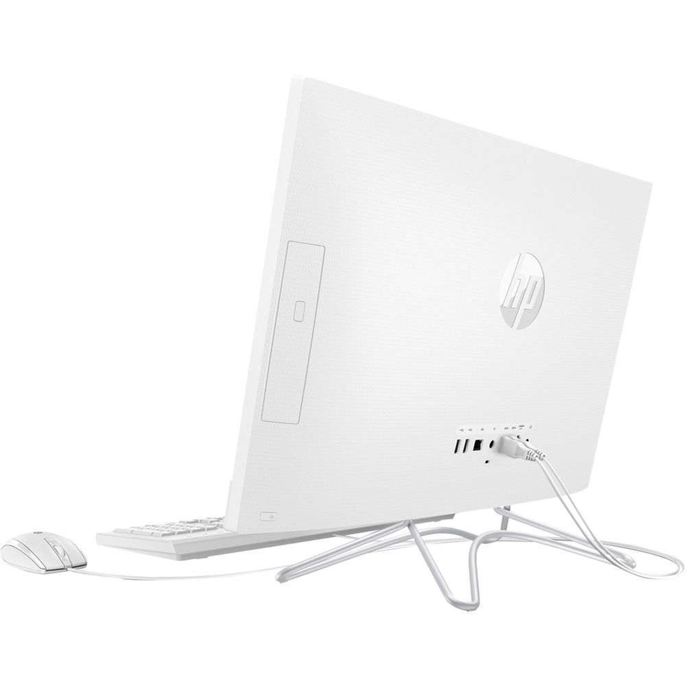 Back View: Refurbished 23.8" Touch-Screen All-In-One - AMD A9-Series - 8GB Memory - 1TB Hard Drive - HP Finish In Snow White
