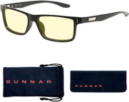 GUNNAR - Blue Light Reading Glasses - Vertex, Onyx, Amber Tint, Pwr +1.00 - Amber - Front_Zoom