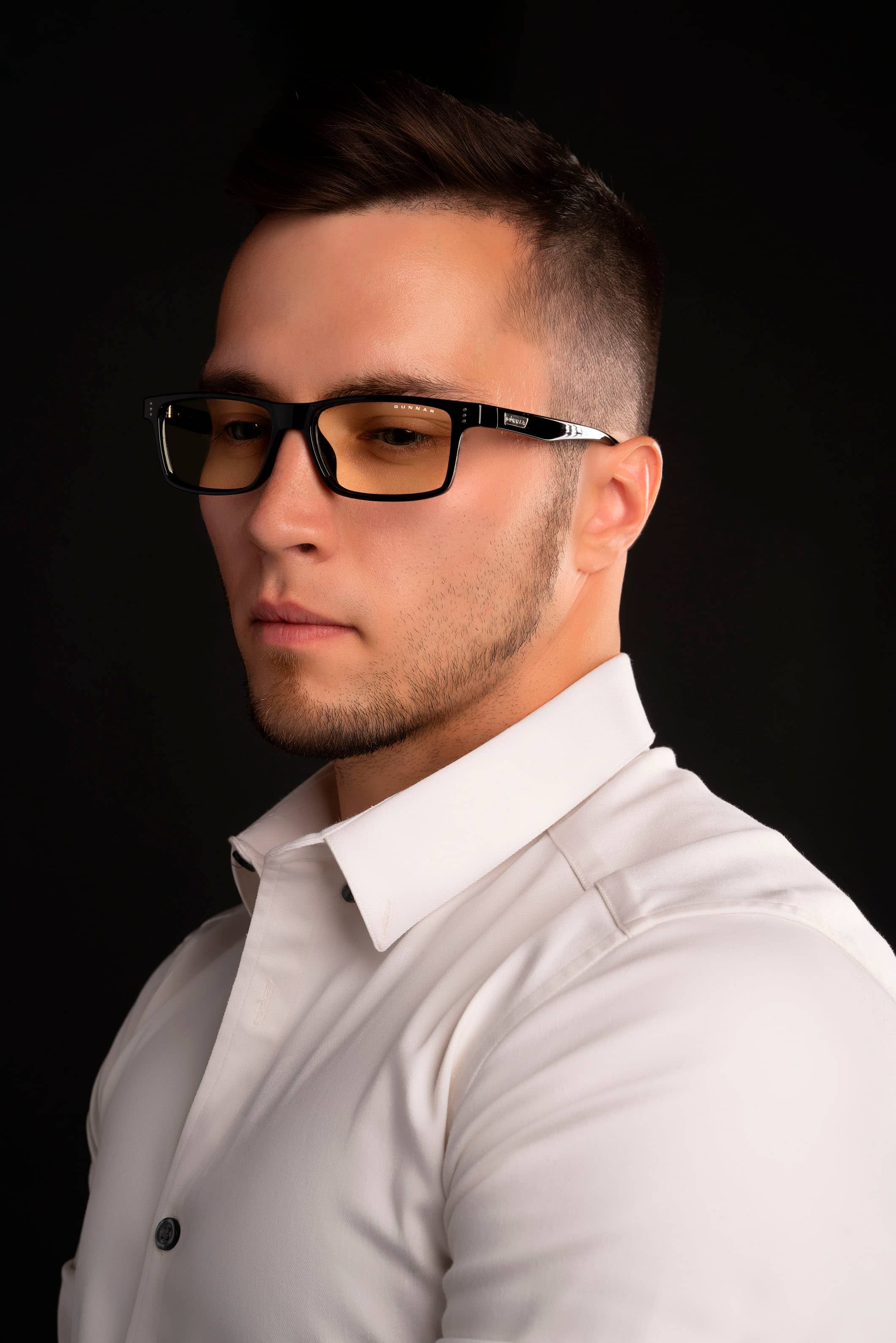 Alt View 11. GUNNAR - Blue Light Reading Glasses - Vertex +2.0 - Onyx.