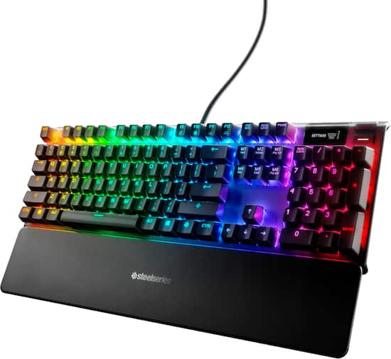 Steelseries Apex Pro Wired Gaming Mechanical Omnipoint Adjustable Switch Keyboard With Rgb Back Lighting Black Best Buy