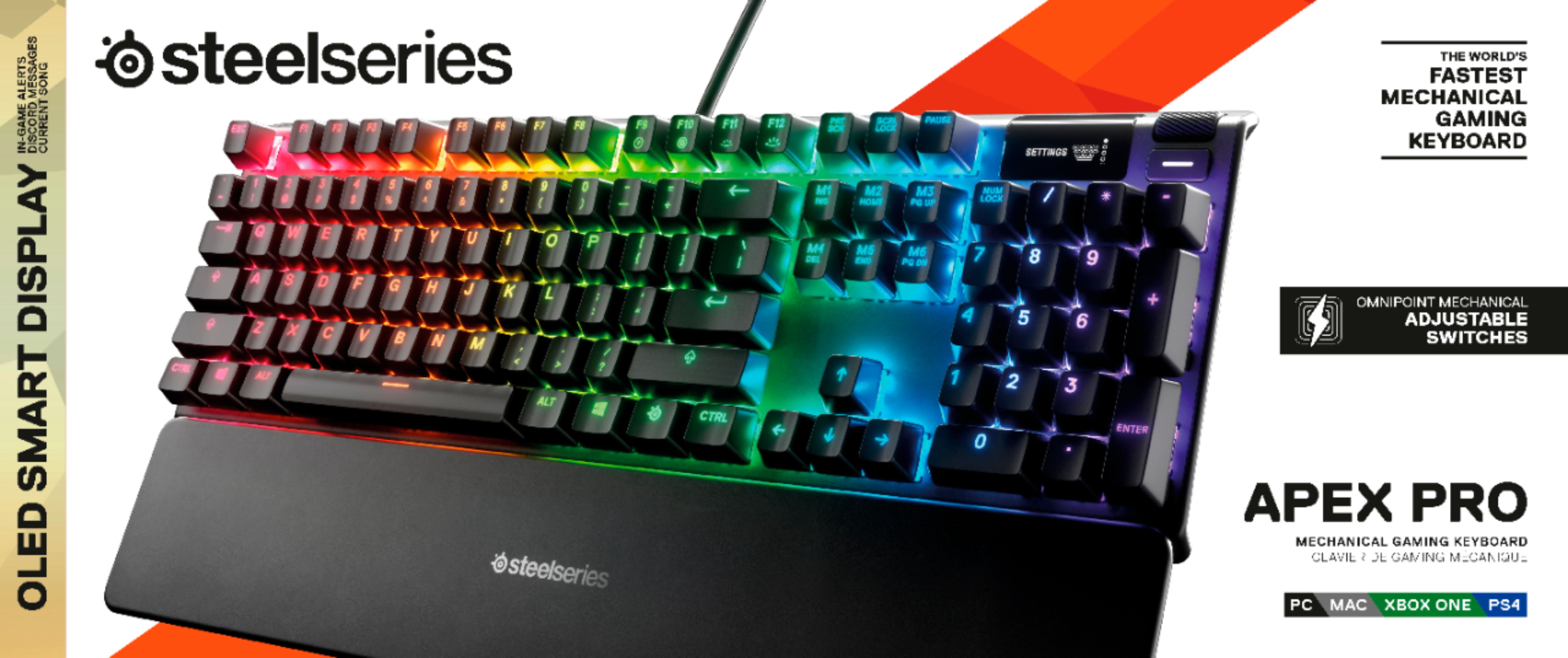 SteelSeries Apex Pro Full Size Wired Mechanical OmniPoint 
