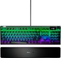 Left Zoom. SteelSeries - Apex Pro Full Size Wired Mechanical OmniPoint Adjustable Actuation Switch Gaming Keyboard with RGB Backlighting - Black.