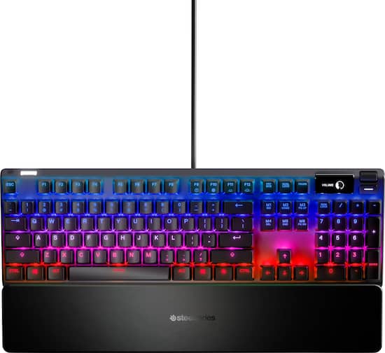 Steelseries Apex Pro Full Size Wired Mechanical Omnipoint Adjustable Actuation Switch Gaming Keyboard With Rgb Backlighting Black Best Buy Steelseries Apex Pro Full Size Wired Mechanical Omnipoint Adjustable Actuation Switch Gaming Keyboard With Rgb Backlighting Black Best Buy
