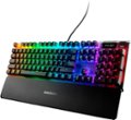 Angle Zoom. SteelSeries - Apex 7 Full Size Wired Mechanical Red Linear Switch Gaming Keyboard with RGB Backlighting - Black.