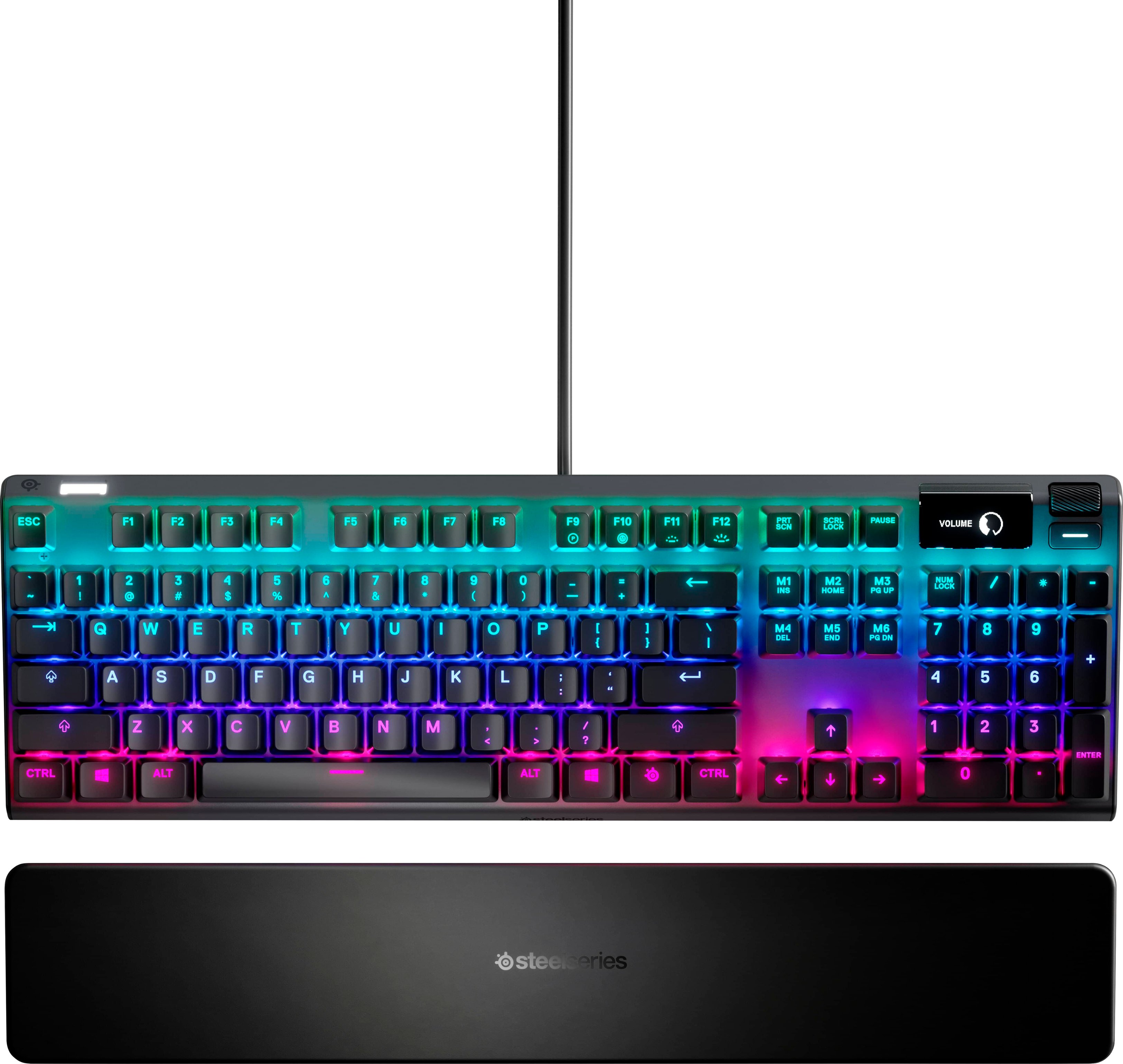 SteelSeries Apex Full Size Wired Mechanical Red Linear Switch Gaming Keyboard with RGB Backlighting Black 64636 - Best Buy