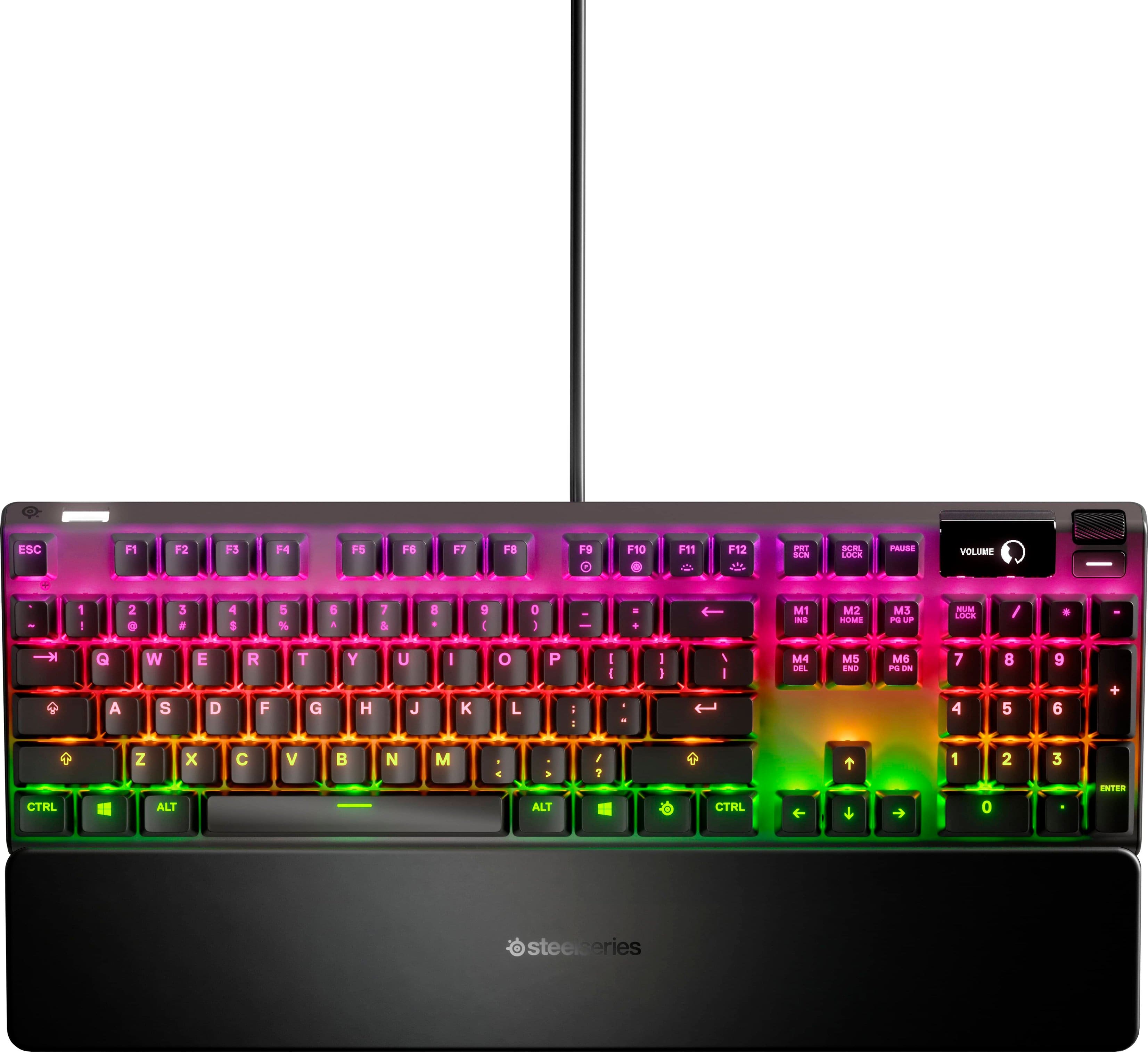 SteelSeries Apex Full Size Wired Mechanical Red Linear Switch Gaming Keyboard with RGB Backlighting Black 64636 - Best Buy