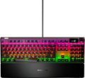 Front Zoom. SteelSeries - Apex 7 Full Size Wired Mechanical Red Linear Switch Gaming Keyboard with RGB Backlighting - Black.