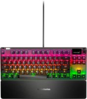 SteelSeries - Apex 7 TKL Wired Mechanical Red Linear & Quiet Switch Gaming Keyboard with RGB Backlighting - Black - Front_Zoom