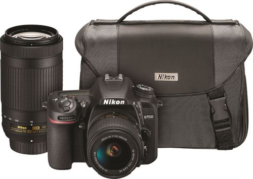 Best Nikon D7500 DSLR 4K Video Two Lens Kit with 18-55mm and 70-300mm Lenses Black