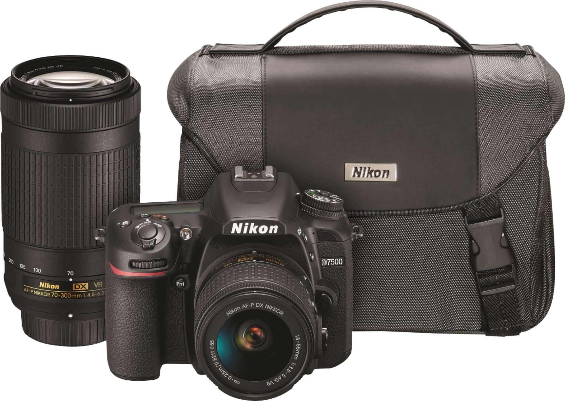 Best Buy: Nikon D7500 DSLR 4K Video Two Lens Kit with 18-55mm and