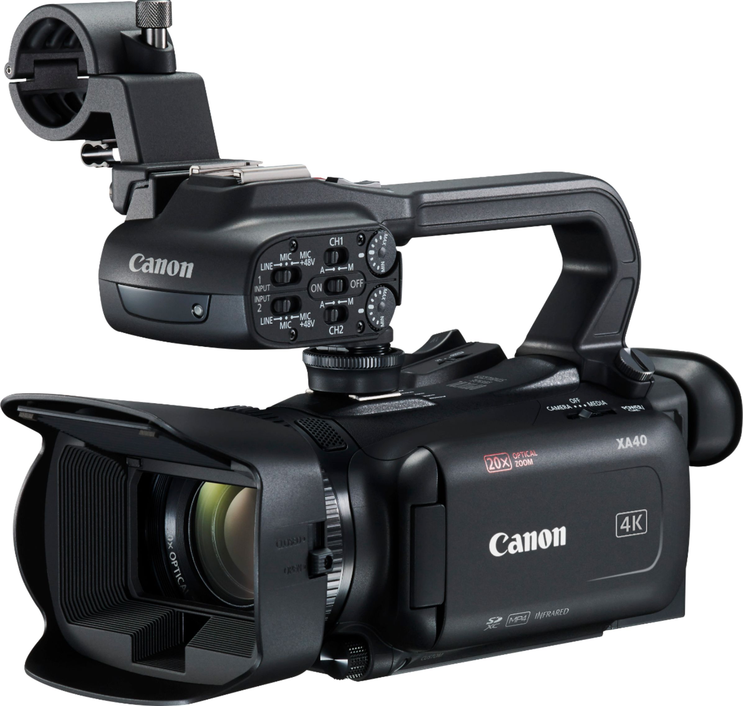 Angle View: Canon - XA40 Flash Memory Camcorder