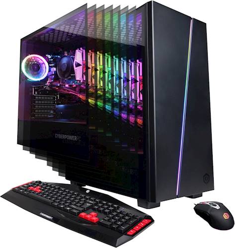 CyberPowerPC - Gaming Desktop - AMD Ryzen 3 2300X - 8GB Memory - NVIDIA GeForce GTX 1660 - 1TB HDD + 240GB SSD - Black