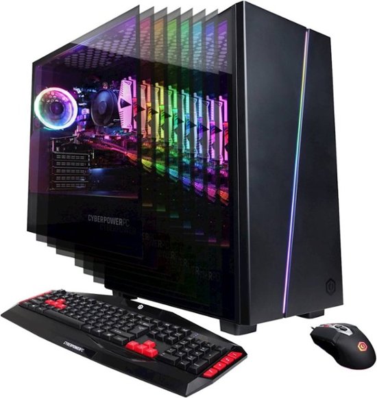 CyberPowerPC – Gaming Desktop – AMD Ryzen 3 2300X – 8GB Memory – NVIDIA GeForce GTX 1660 – 1TB HDD + 240GB SSD – Black
