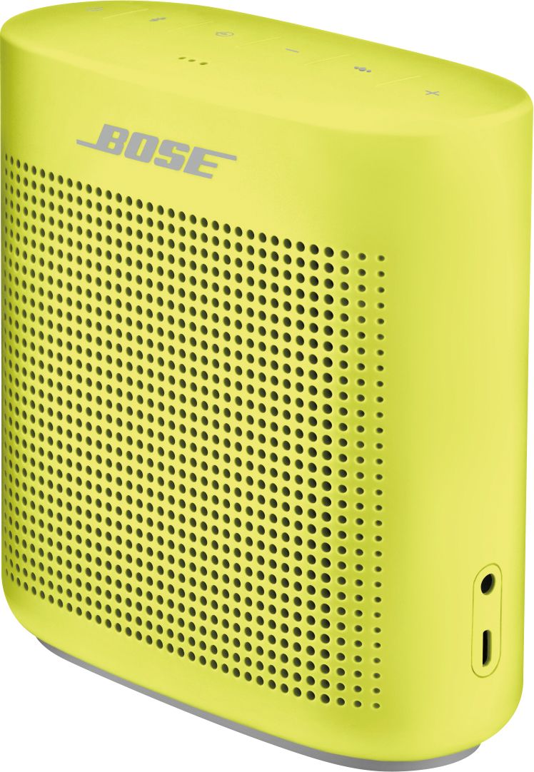Left View: Bose - SoundLink Color Portable Bluetooth Speaker II - Citron