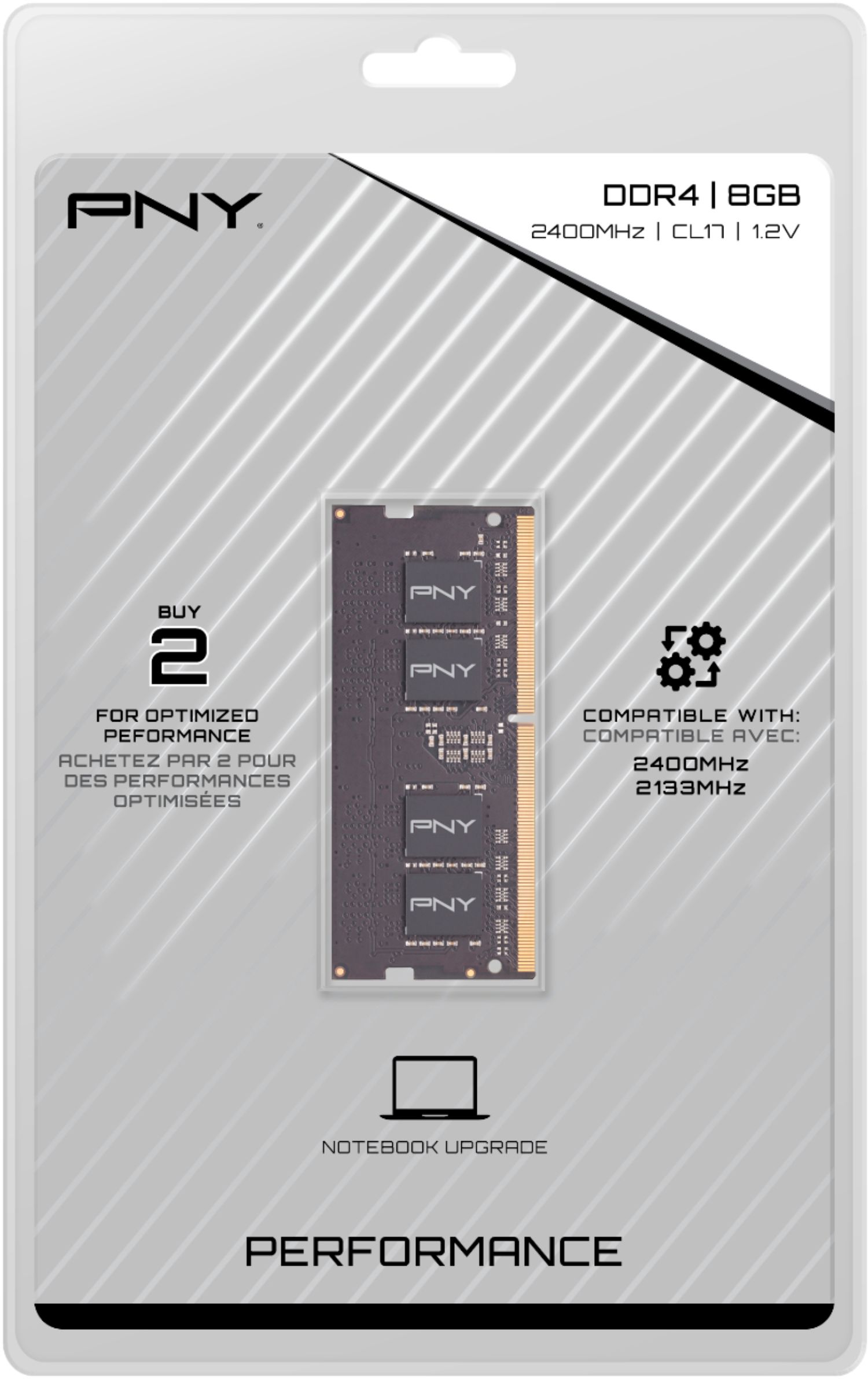 detalles efectivo Imitación PNY Performance 8GB 2400MHz DDR4 C17 SO-DIMM Notebook Memory Black  MN8GSD42400 - Best Buy