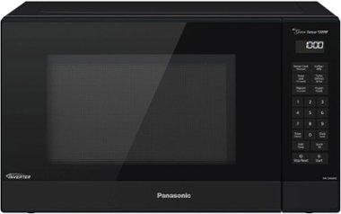 Panasonic - 1.2 Cu. Ft. 1200 Watt SN66KB Microwave with Inverter and Genius Sensor - Black - Front_Zoom